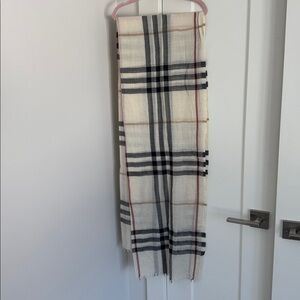 Burberry Gauze Plaid Scarf